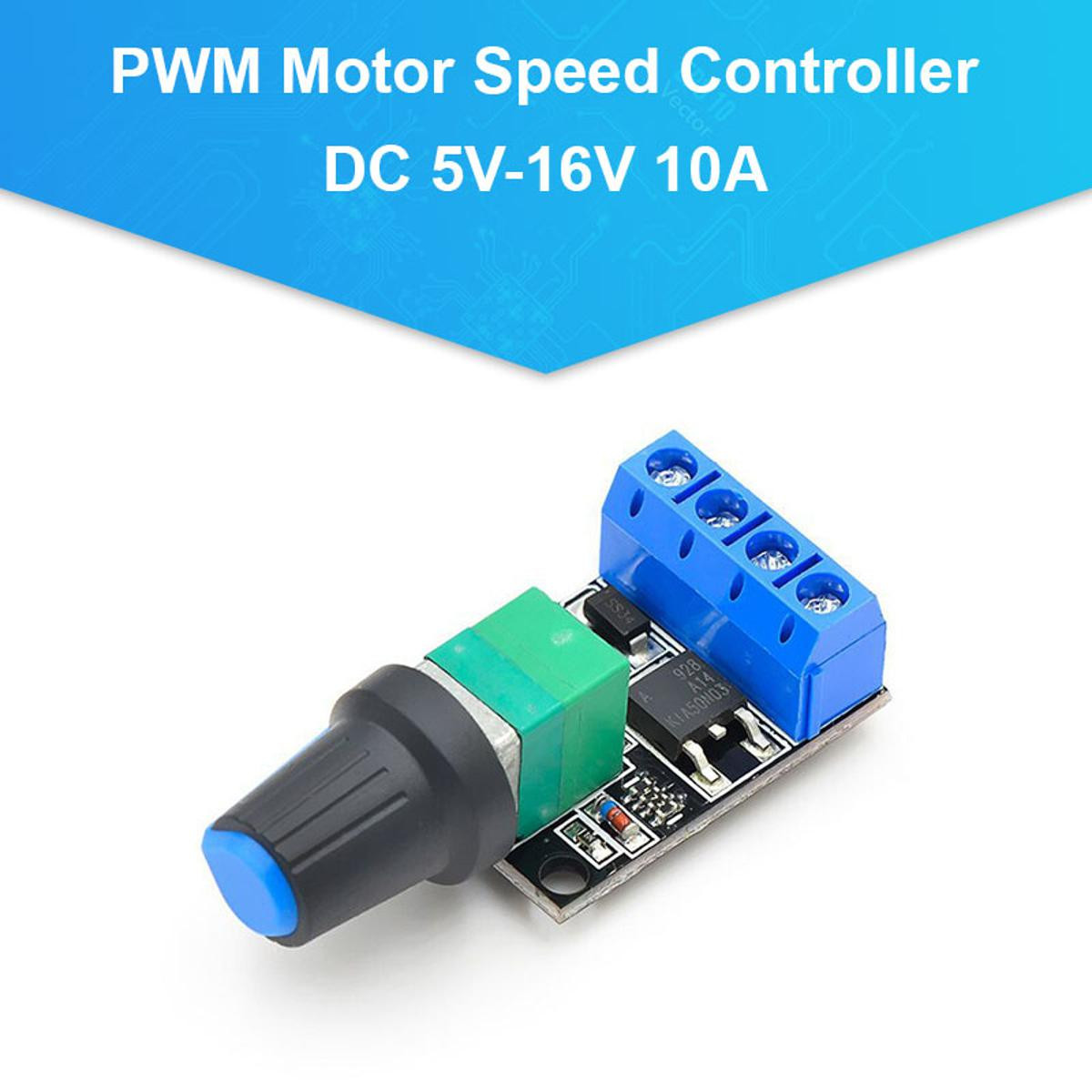 10A PWM DC Motor Speed Controller (5V-16V)