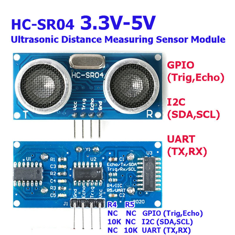 HC-SR04 Ultrasonic Sensor - 3.3V-5V Version