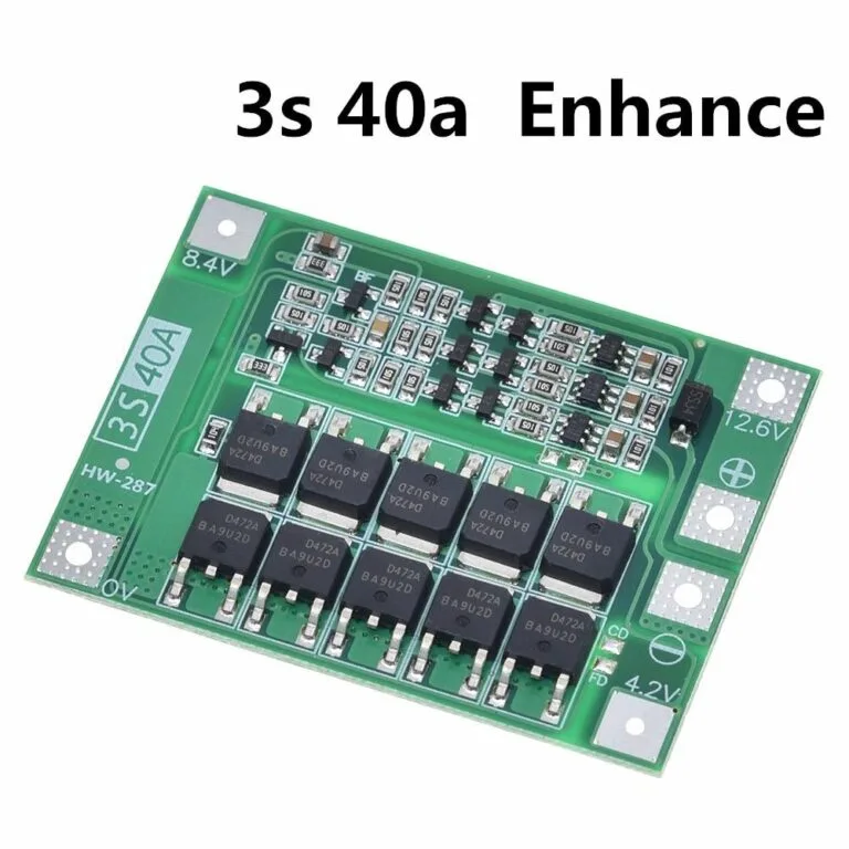 3S 18650 Li-ion BMS Protection Board with Equalizer 40A 12.6V