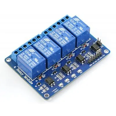 4 Channel 5V Relay Module with Optocoupler Isolation