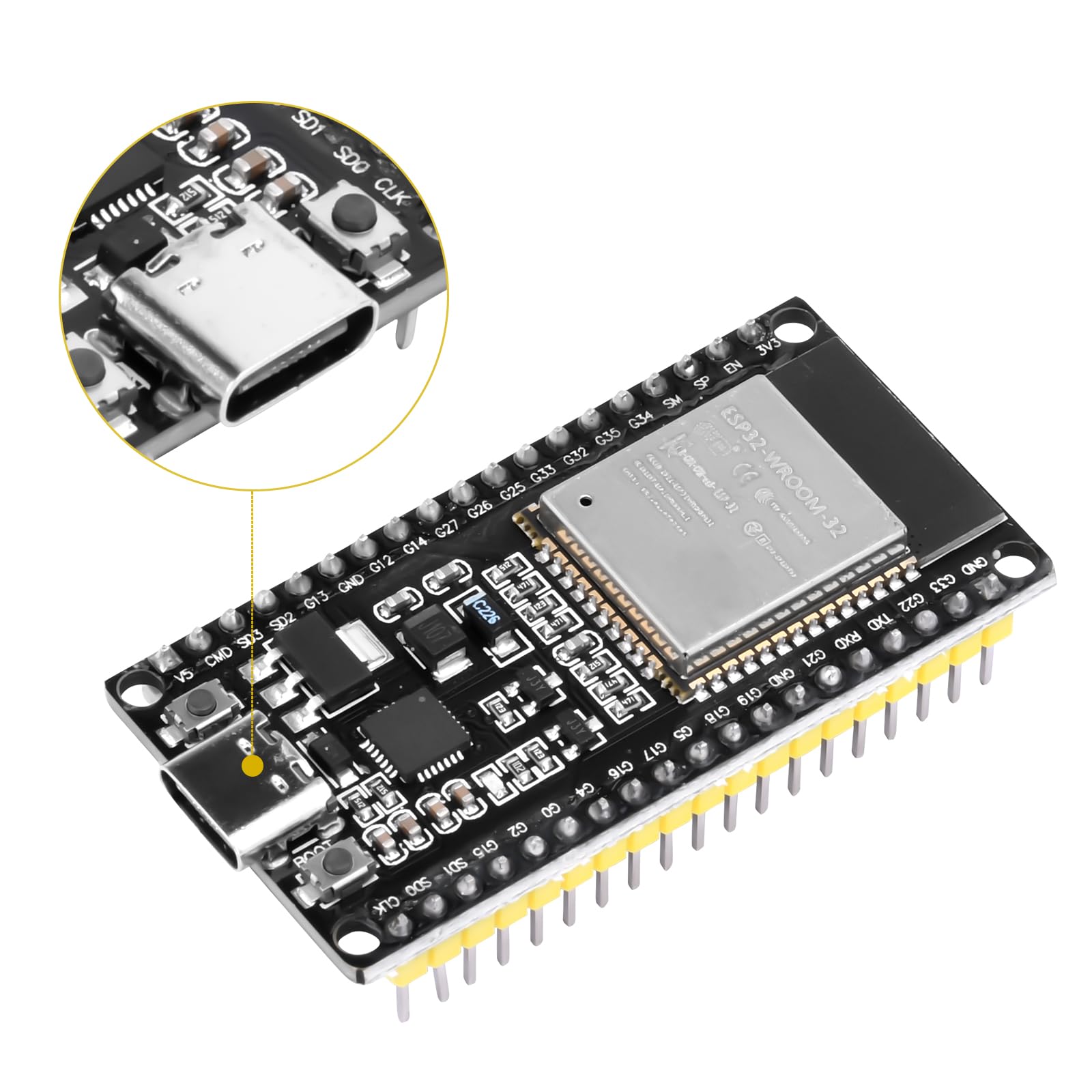 71OVcfIPRNL ESP32-WROOM-32 38-Pin Expansion Board - Type-C USB CP2102 Microcontroller