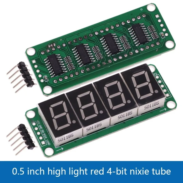74HC595 Static Drive 7 Segment Digital Display Module 0.5-inch 4 Digits Bright Red...