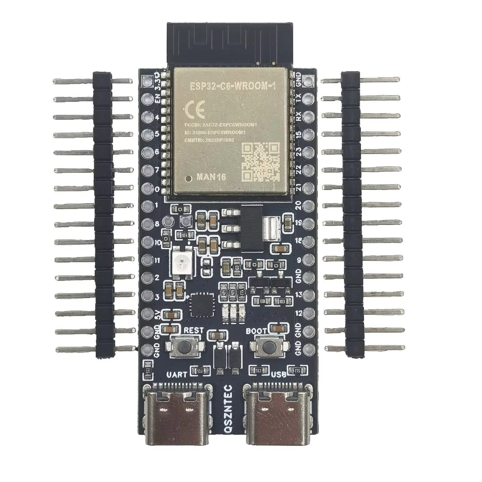 ESP32-C6-N16 Development Board - WiFi 6, Matter, Zigbee & BLE 5.3 (16MB Flash) ESP32-C6-N16 Development Board - WiFi 6, Matter, Zigbee & BLE 5.3 (16MB Flash)