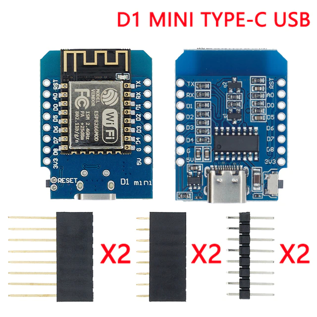 d1typc Wemos D1 Mini V4.0.0 ESP8266 Development Board - Type-C USB WiFi Module